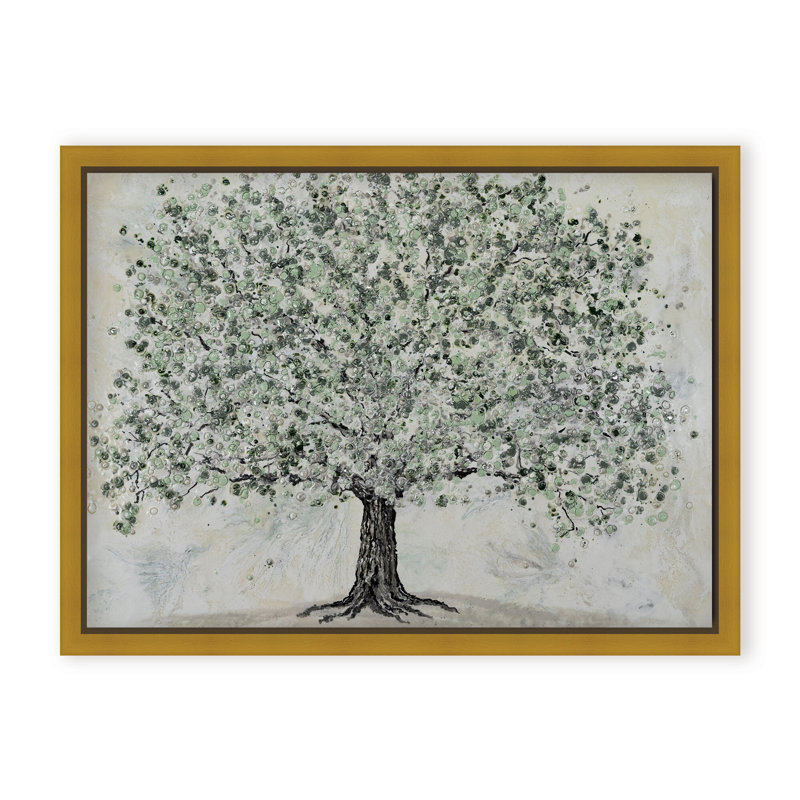 Nature Inspired "Radiant Renewal" Canvas Wall Art By , 12" H x 16" W, Framed Matted Print, Gold