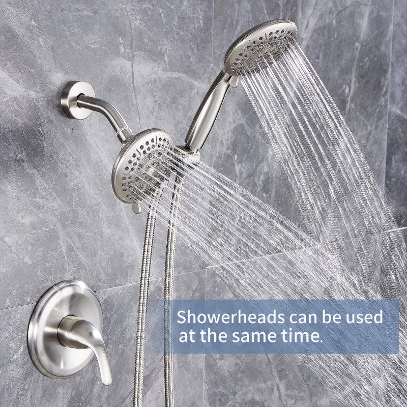 Massage/Jet Handheld Shower Head 1.8 GPM GPM, Nickel Brushed
