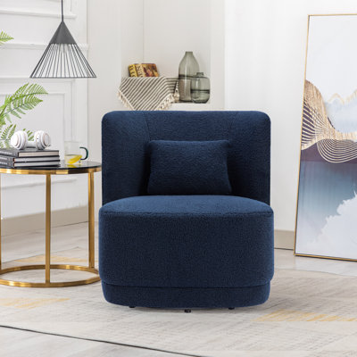 Prattsburgh 27.95" Wide Swivel Barrel Accent Chair