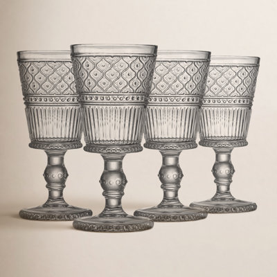 Claro Ribbed Crystal Goblet