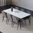 Katine Modern Dining Side Chair, Cipri Leather Upholstery, Carbon Steel Legs, Dark Blue and Gray,
