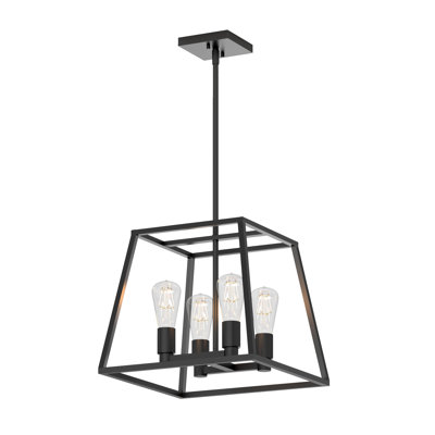 Luminaire suspendu géométrique à 4 lumières Jamicka