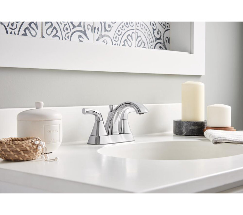 Parkwood 2-handle Bathroom Faucet, Chrome, Drain Assembly Included