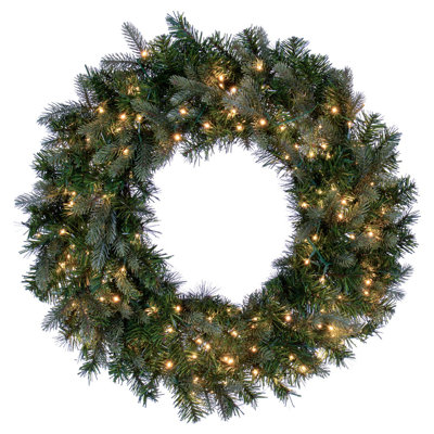 Ghadimi Faux Lighted Fir Wreath