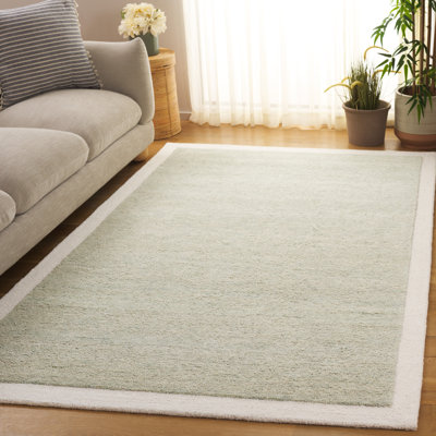 Laine touffetée à la main Metro; Tapis d'intérieur en coton de couleur unie