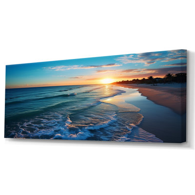 Tranquil Shores Sunset Beach Horizon IV - Beach Wall Art