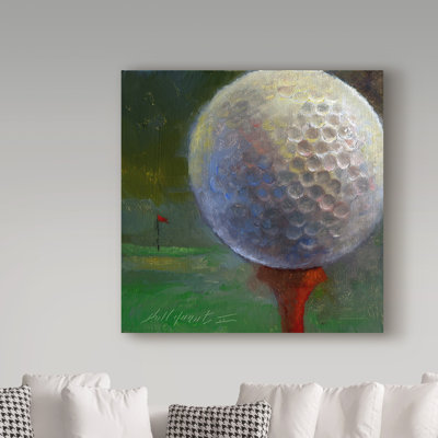 «Golf Ball Centered» par Galan, reproduction de peinture acrylique sur toile tendue