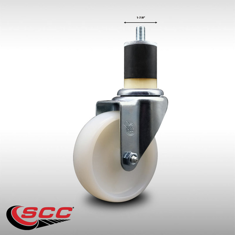 Roue pivotante en nylon SS de 4 pouces pivotant de 1-7 / 8 pouces SCC