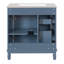 Meuble-lavabo 30 po avec lavabo en céramique - Meuble-lavabo moderne avec 2 tiroirs et tablette réglable