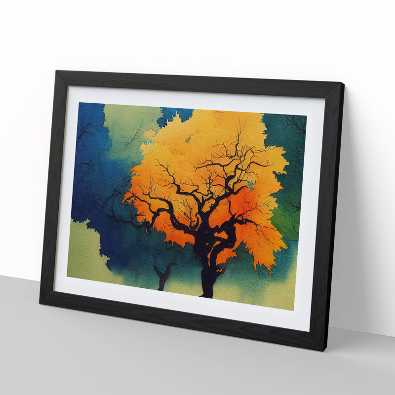 A Beauteous Tree - Single Picture Frame Print, 46cm H x 64cm W x 2cm D, Black Framed