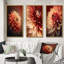 «Orange Dahlia Flower», 3 pièces sur toile-891489302-891489303