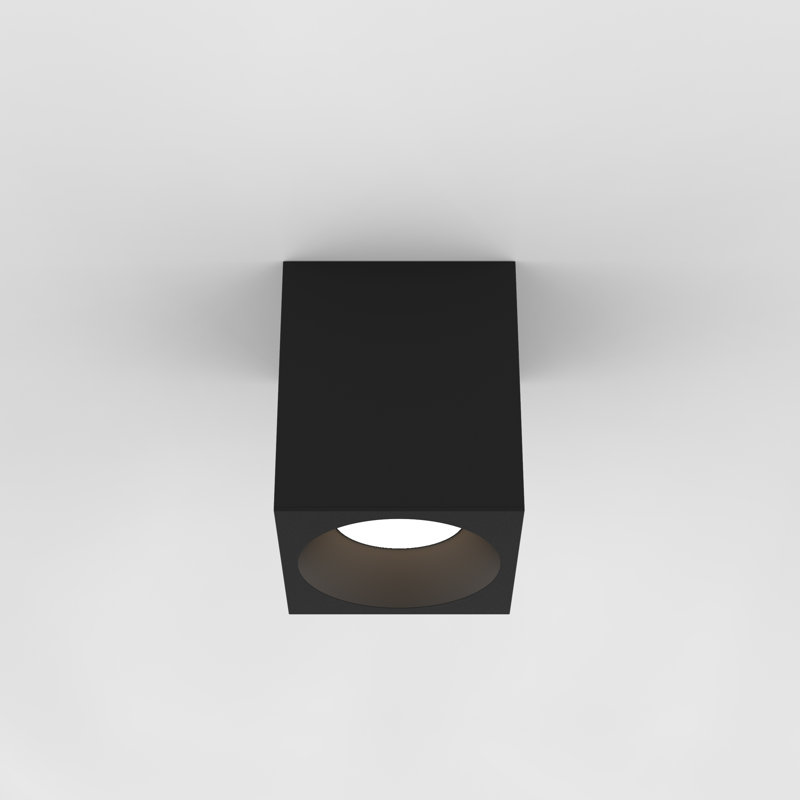 Kos LED Outdoor Flush Mount, Textured Black