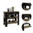 1-Drawer 2-Shelf Kitchen Island