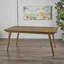 Table de salle à manger d'extérieur en bois massif de 69 po
