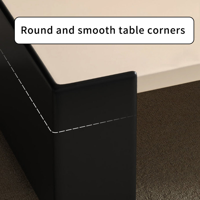 Table basse extensible cachée avec roulettes silencieuses, H 15,74 po x L 29,52 po x l 19,68 po, Blanc / beige, Noir / Beige