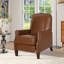 Fauteuil inclinable manuel en cuir synthétique-1890474701