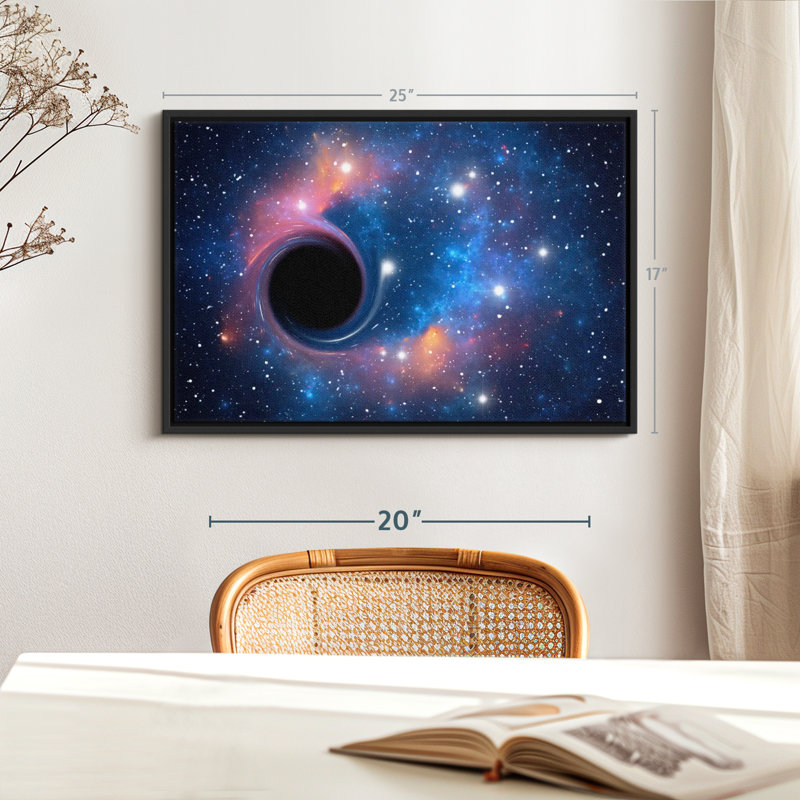 «Black Hole In Outer Space, reproduction sur toile», H 17 po x l 25 po
