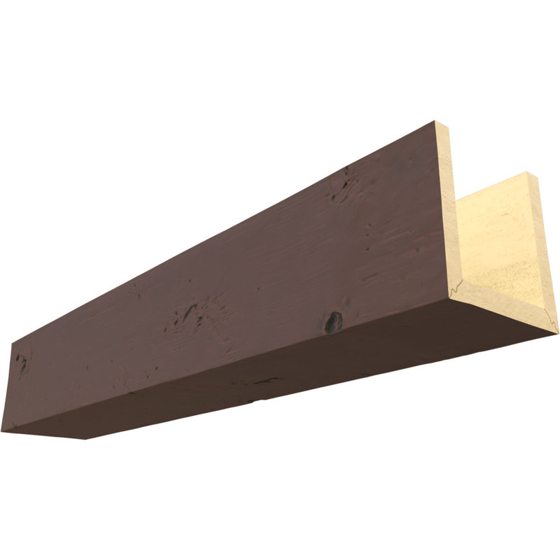Poutre de plafond Knotty Endurathane, 16'L, 4"H x 8"W, Mahogany