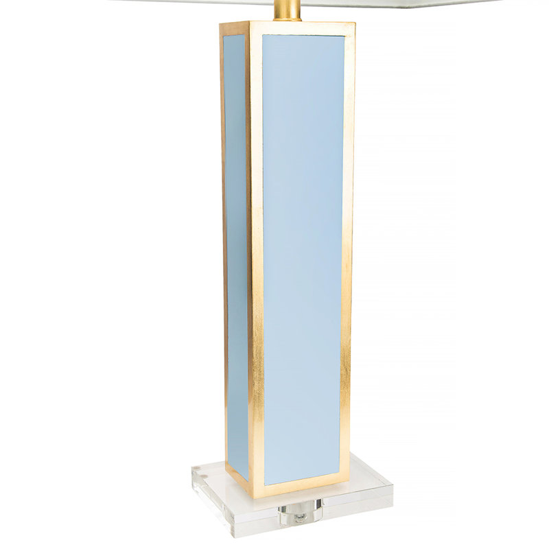 Blair Table Lamp, Light Blue/Gold Leaf 