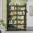 Bookshelf 6 Tier with 4 Hooks and fence, etagere bookcase with Open Shelves-988768872