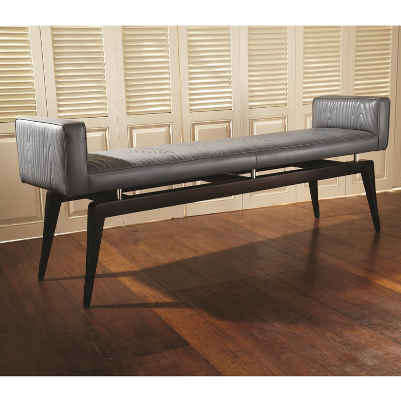 Faux Bois City Bench-Grey, Gray