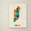 « belize aquarelle map », impression sur toile tendue-15722045
