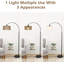 Lampe sur pied à arc avec télécommande-992332625