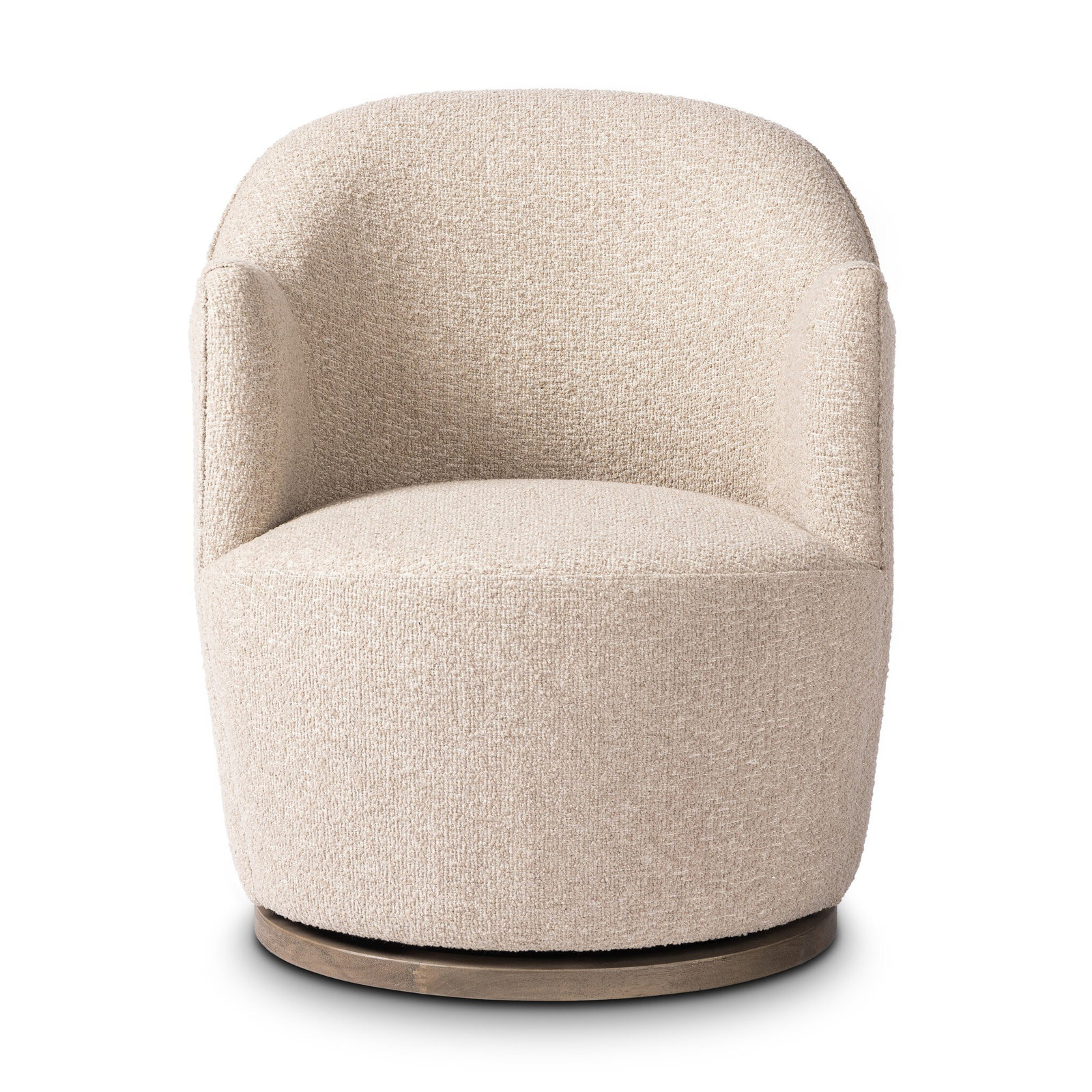 Corson Swivel Accent Chair, Mortensen Linen Textured Weave