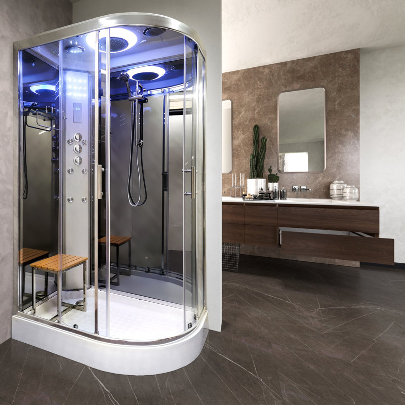 Vidalux Left Hand Hydro Shower 1200 x 800, Mirror