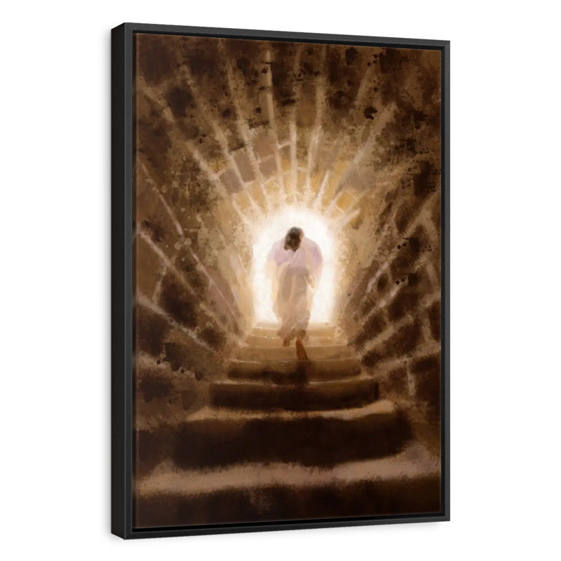 Résurgence du Christ, Cadre flottant noir, 27 po x 40 po