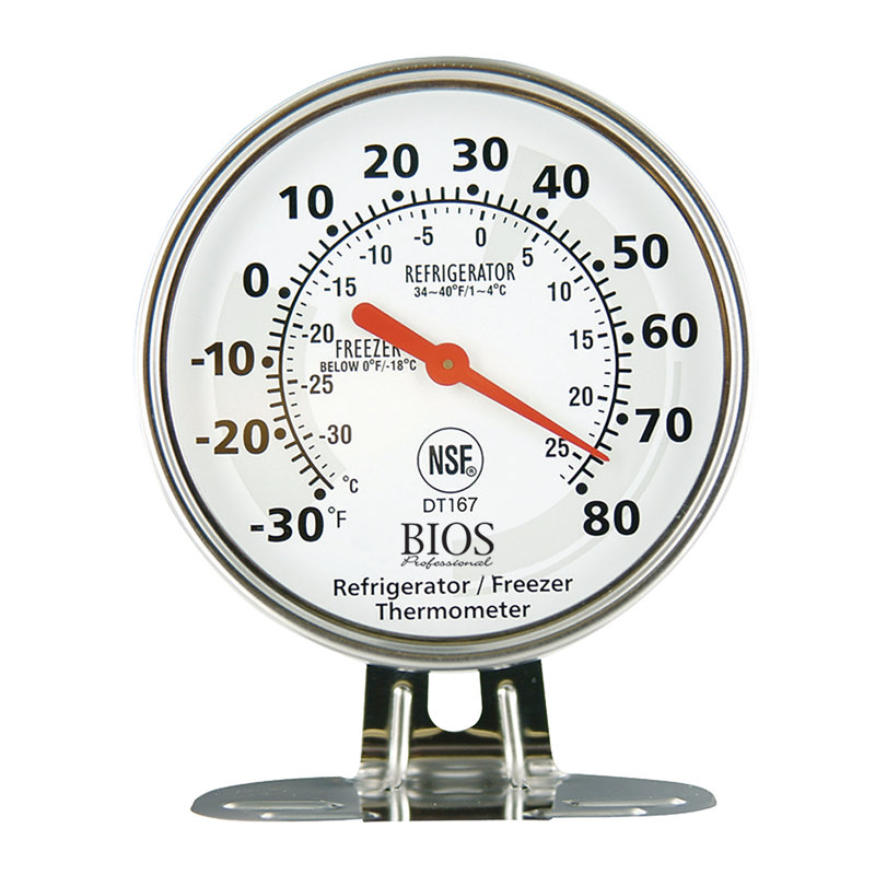 Thermomètre pour réfrigérateur / congélateur professionnel Bios, blanc