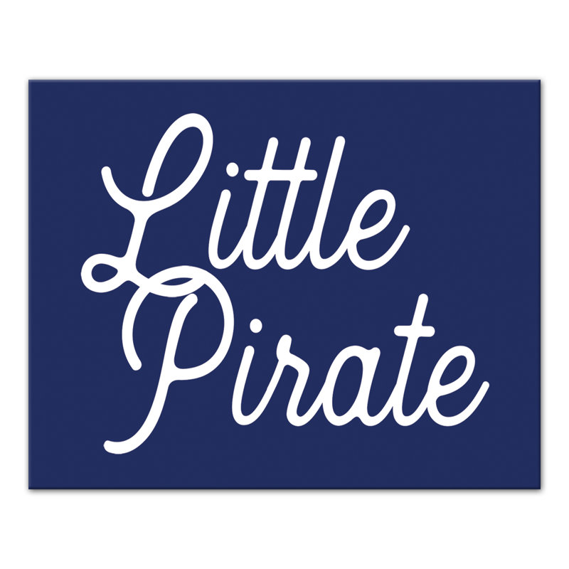 Art sur toile little pirate Briggs, H 16 po x l 20 po x P 1,25 po, Bleu marine