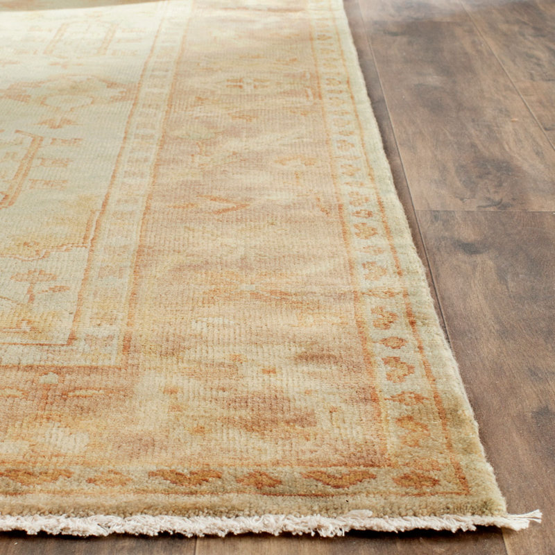 Tapis oriental en laine noué à la main Oushak, Rectangle de 10 pi x 14 pi