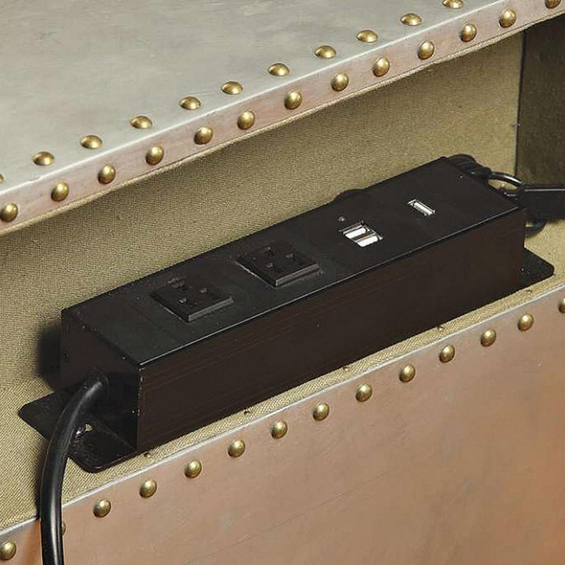 Table de chevet en aluminium Brancaster avec USB