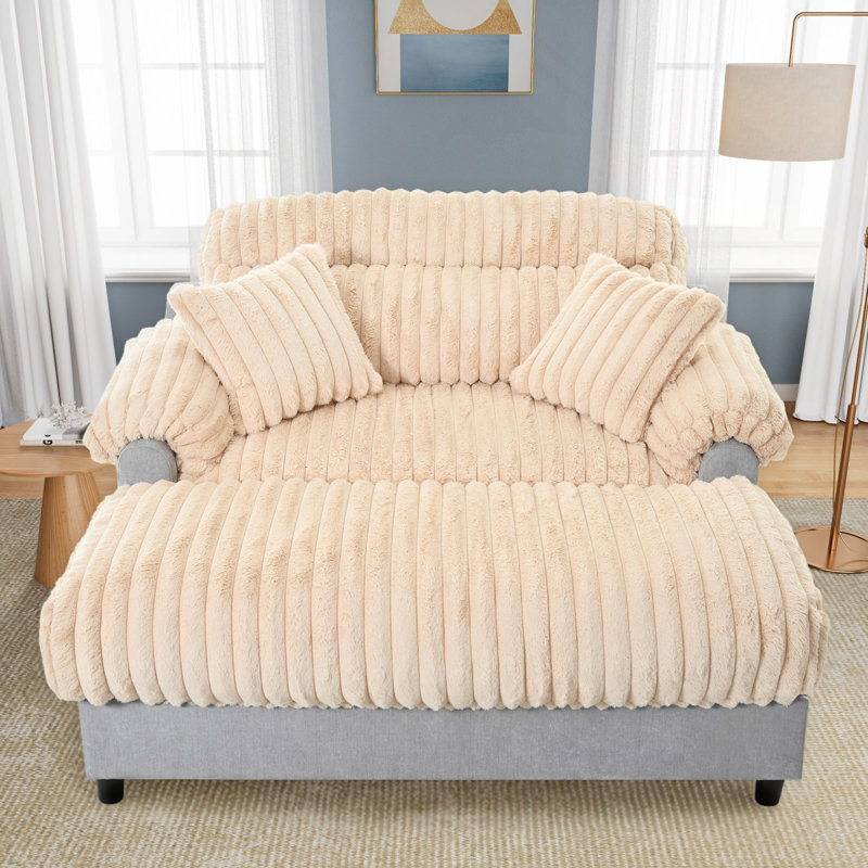 Chaise longue Canapé-lit 65,25 po Cloud, Champagne