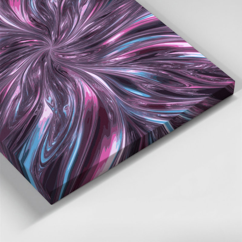 Art numérique sur toile, "Abstraction numérique 86", H 16 po x l 20 po