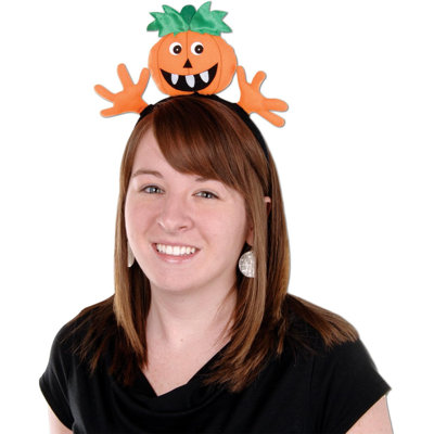 PMU Pumpkin Headband Party Accessory 1pkg Pkg1