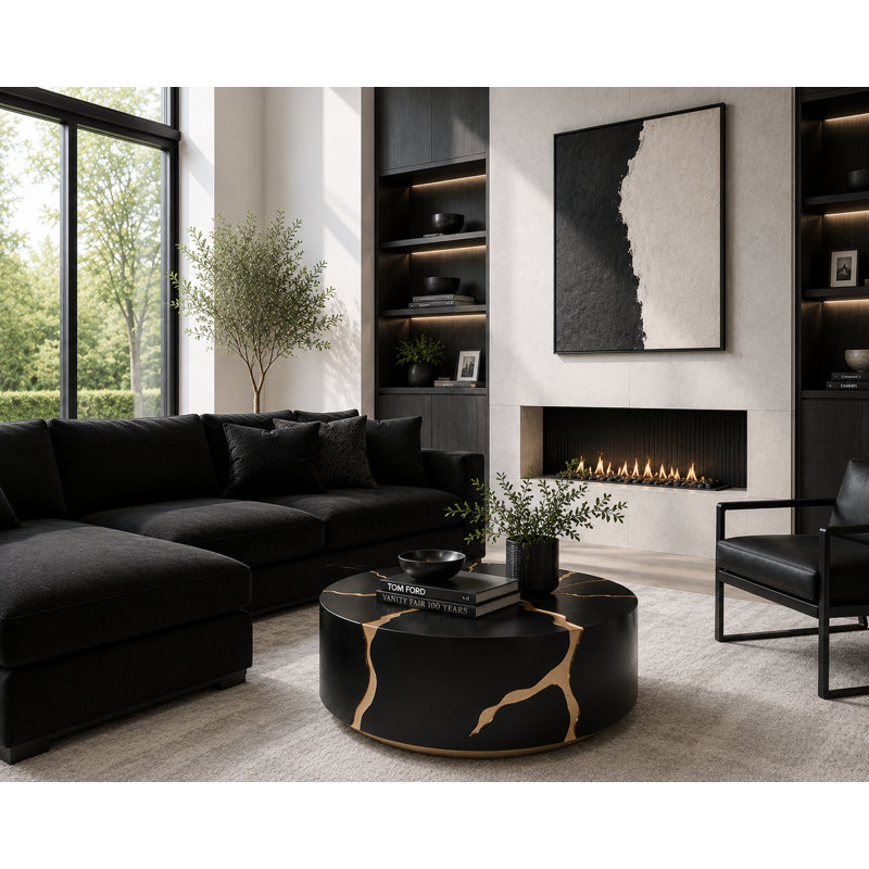 Coffee Table, Black/Gold