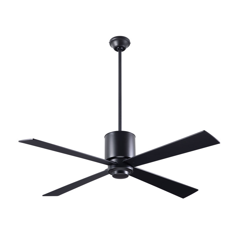 Lapa Downrod Ceiling Fan, Dark Bronze, Black, Handheld Remote Control (2-wire)