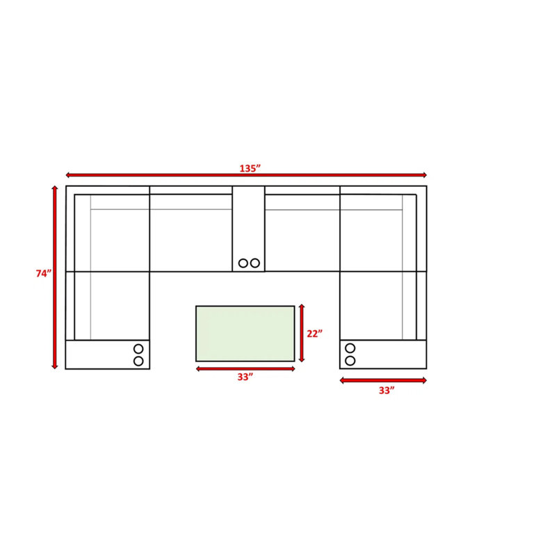 Ensemble de conversation modulaire en osier avec coussins 10 pièces - 4 à 5, Brun