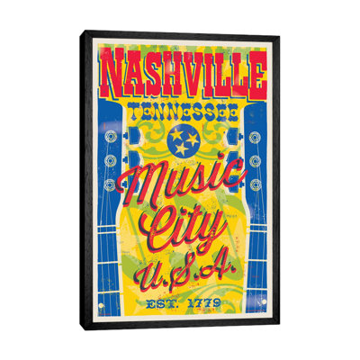 Nashville Music City U.S.A. by Jim Zahniser - Print on Canvas