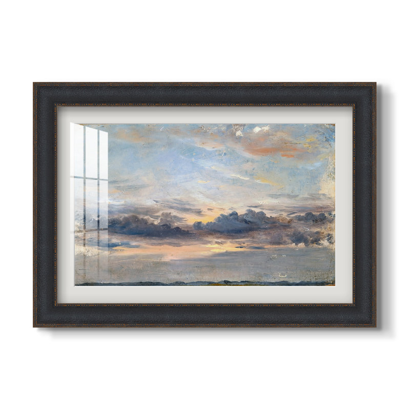 Étude des nuages, coucher de soleil, vers 1821-1822 - John Constable - Estampe encadrée sur mesure, 16x22 INNER SIZE