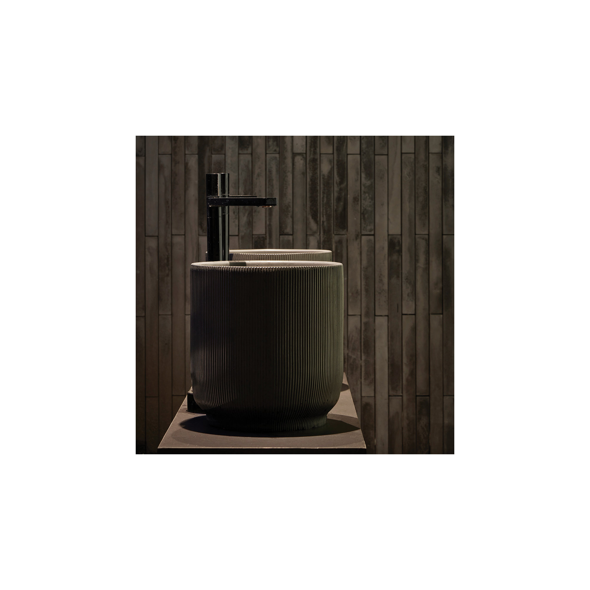 Lotus Concrete Handmade Bathroom Sink, Amazonic Green