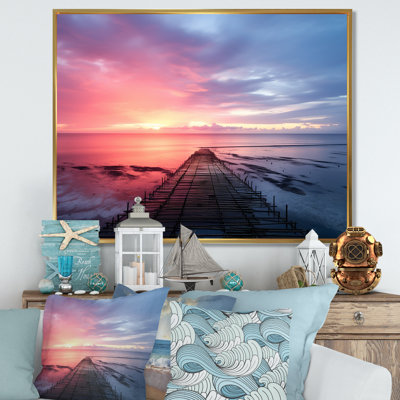 «Pink and Blue Pier» Horizon Sunset II