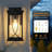  14" 1 - Light Modern Outdoor Wall Lantern Exterior Light Fixture Aluminum with Crack-Like Glass, IP65 Waterproof Wall Sconce-214047937
