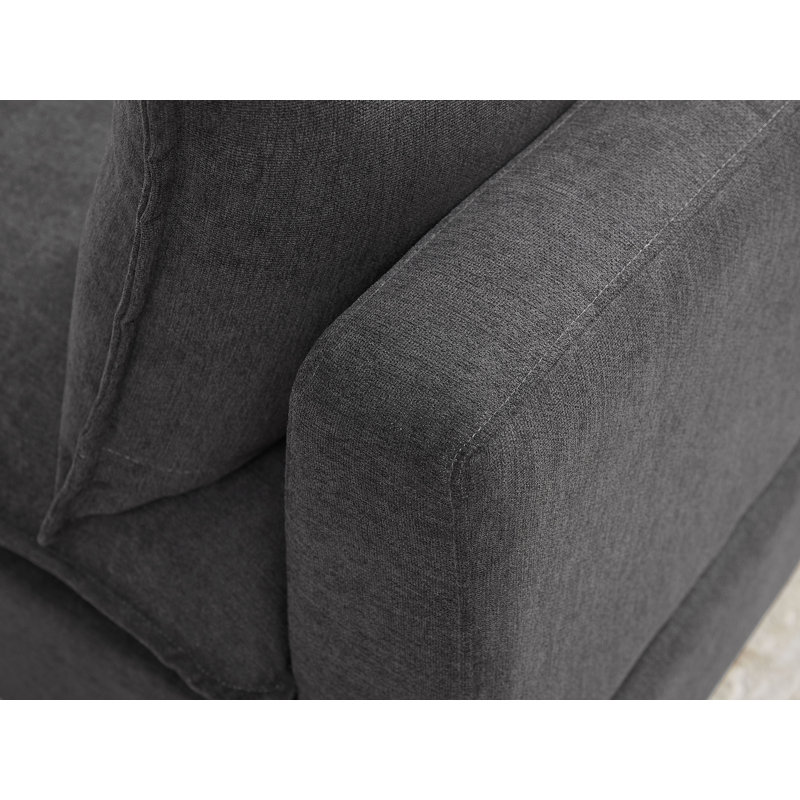 Canapé modulaire 8 pièces Yolanthe, Polyester gris foncé