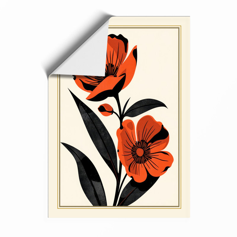 Double Bloom Botanical - Framed Print, Unframed, A3 - 42.0 x 29.7 cm