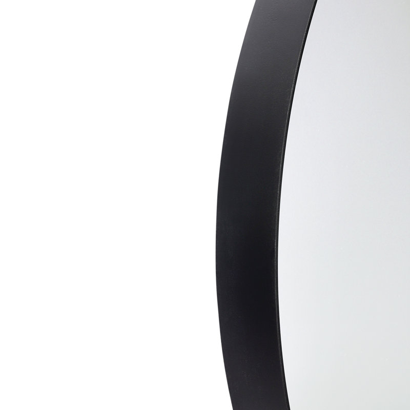 Marrel Round Wood Cocktail Table with Columns, Black, 30" x 30"