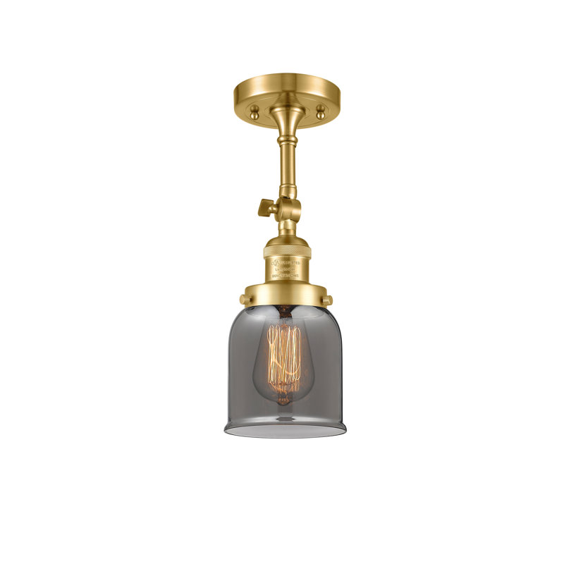 Franklin Restoration Small Bell - 1 Light 5" Sconce, Plated Smoked, Satin Gold, No Bulb Included