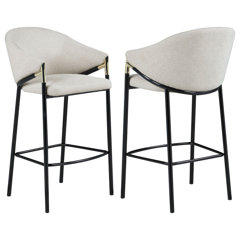 Farlow Upholstered Counter Stool Set of 2 - Metal Frame